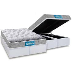 Cama Box Baú Queen: Colchão Ortopédico Probel D45 / EP Guarda Costas PróExtreme + Base CRC Courano White(158x198)