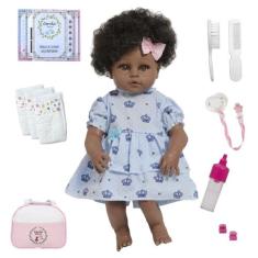 Boneca Tipo Reborn Articulada Recém Nascida Enxoval Completo - Cegonha