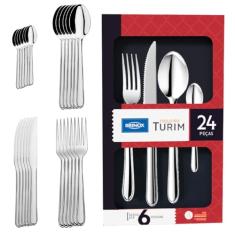 Brinox - Faqueiro Turim 24 Pcs Compacto - Aço Inox