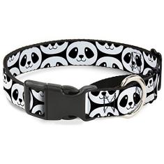 Buckle-Down Coleira para cachorro Martingale - repetição de urso panda - 2,5 cm de largura - serve para pescoço de 38 a 66 cm - Grande