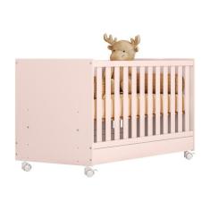 Berço Mini Cama 2 Em 1 (Americano) Quarto Infantil Bebê C/ Colchão 4 R