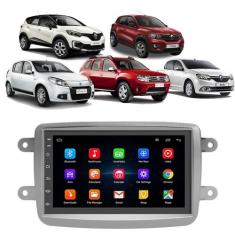 Kit Central Multimídia Android Kwid Duster Sandero Captur Logan 7 Pole