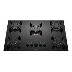 Cooktop 5 Bocas Preto com Mesa de Vidro Atlas U Top Bivolt