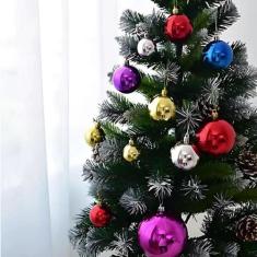 KIT 12 Bolas de Natal Coloridas Decoração Enfeite Natalino Bolinhas de