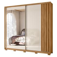 Guarda Roupa Casal Dhara 2 Portas Deslizantes com Espelho - Moval