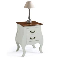 Mesa de Cabeceira Bombê Antique 2 gavetas - 1026 - Meyer, Laca - Nude