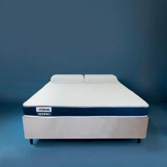 Cama Box com Colchão Viúva Guldi Duplo D28 e 2 Travesseiros Guldi Soft