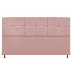 Cabeceira Estofada Damares 195 Cm King Size com Botonê Rosê