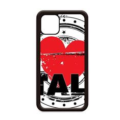 Capa I Love Italy Word Love Heart Circle Shape para iPhone 11 Pro Max para Apple Mobile Case Shell