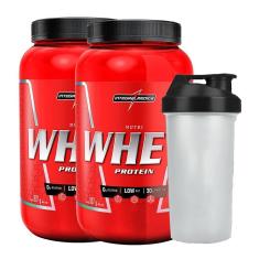2 Nutri Whey Isolado Concentrado Suplemento em Po Protein + Coqueteleira - Integralmedica-Unissex