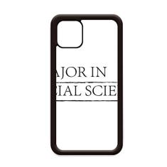 Capa com citação I Major in Social Science para iPhone 11 Pro Max para Apple Mobile Case Shell