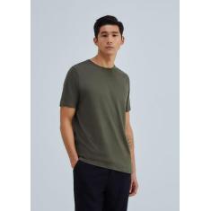 Camiseta Manga Curta Masculina H+ - Hering, M, Verde militar