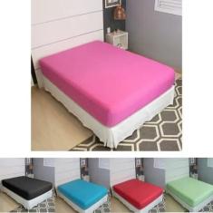 Lençol Avulso Queen Malha 100% Algodão Liso Com Elástico - Cozzilar, r