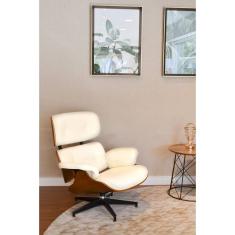 Poltrona Com Assento Charles Eames Branca Rivatti Móveis Branco