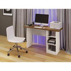 Escrivaninha com 3 Prateleiras Nevada Canela / Off White