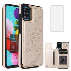 Capa de telefone para Samsung Galaxy A51 4G com protetor de tela de vidro temperado porta-cartões carteira suporte flip couro acessórios para celular Glaxay A 51 Gaxaly M40S 51A A515F S51 capas
