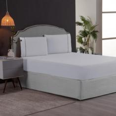Roupa de Cama King Ponto Palito Percal 200 Fios Kit Jogo de Lençol 40c