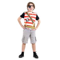 Fantasia Pirata Infantil Peitoral E Tapa Olho