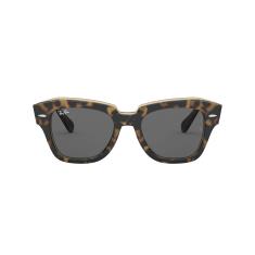Óculos de Sol Ray-Ban State Street 0RB2186 1292B1 Tam 49 / Marrom - Lentes Cinza Escuro