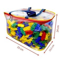 Brinquedo Bolsa Plástica Monta Peça Encaixar Fácil C/1000pcs