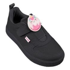 TÊNIS ESCOLAR INFANTIL PAMPILI LUNA PRETO 435244-Feminino