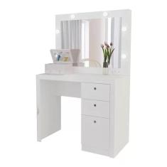 Penteadeira Camarim 3 Gavetas Pe2010 Branca Tecno Mobili