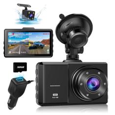 Dash Cam SPADE Dual 1296P - Frontal e Traseira com Cartão SD de 32GB