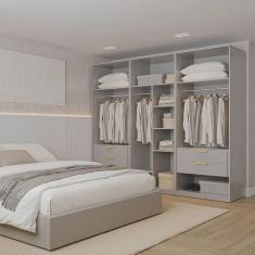 Guarda-roupa Modulado 3 Peças sem Portas Jade Cabecasa Madeiramadeira