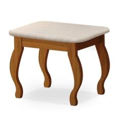 Banqueta Almofadada Para Penteadeira Camarim Freijó - Móveis Luapa Freijó