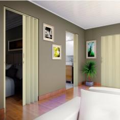 Porta Sanfonada Pvc Polifort 210cmx90cm Bege