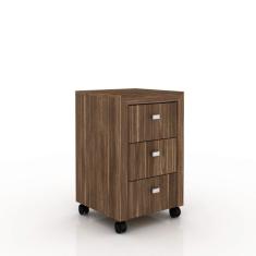Conjunto Home Office com Escrivaninha e Gaveteiro 3 Gavetas Espresso Móveis Nogal