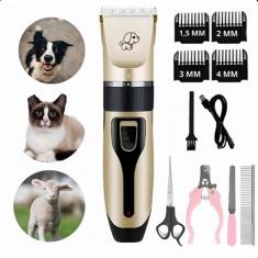 Máquina de Tosa Profissional para Pets  Cortador Silencioso Sem Fio e 