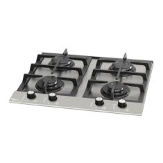 Cooktop a Gás Fischer 4 Bocas Platinium com Trempe de ferro fundido Mesa Aço Bivolt