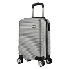 Mala De Viagem Bordo Pequena 10kg P+ Em Abs Padrão Anac - EAGLE, Prata