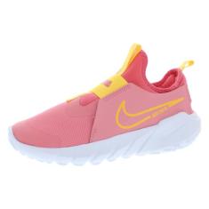 Nike Tênis de corrida unissex infantil Flex Runner 2, Giz coral/pulseira de citron/coral marinho/branco, 18