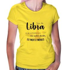 Baby Look Sou de Libra - Foca na Moda, Amarelo, GGG
