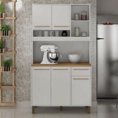 Armário de Cozinha Ambiente Ametista Branco Cinamomo - Valdemóveis