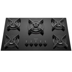 Cooktop 5 Bocas com Mesa de Vidro Tripla Chama Dako Supreme Bivolt, Pr