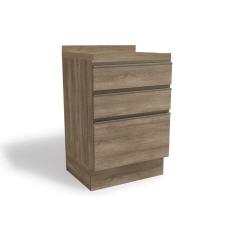 Gabinete De Cozinha Modulado Maxxi G743 3 Gavetas C- Tampo Nogal - Kappesberg