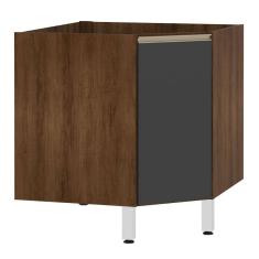 Balcão de Cozinha sem Tampo Canto Diagonal 1 Porta Jade Luciane Móveis