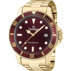 Relógio Champion Masculino Analógico Dourado Vinho CA31266R