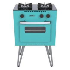 Fogão Portátil Venax Mini Cook 2 Bocas a Gás Verde