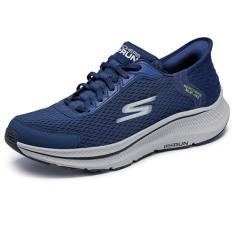 Skechers Tênis masculino Hands Free Slip-ins Go Run Consistent 2.0 Empowered, Azul marino, 39