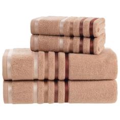 Jogo de toalhas Banhão Gigante Karsten Lumina 4 Peças Fio Penteado, DE