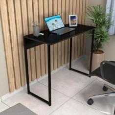 Mesa de Escritório Estilo Industrial 90x50 em MDF e Metalon  Ideal par