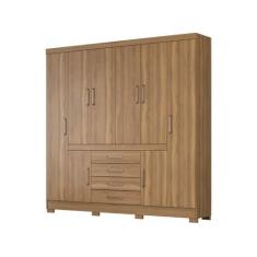 Guarda Roupa Casal Demóbile New Realce 8 portas 04 gavetas com pés Ame