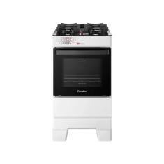 Fogão 4 Bocas Esmaltec Branco Mesa de Vidro Ideal Top Glass T4VAB, Bra