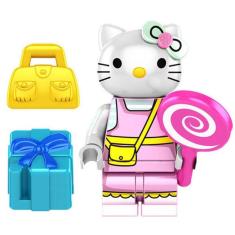 Boneco Blocos De Montar Hello Kittty Lolly Pop Pink