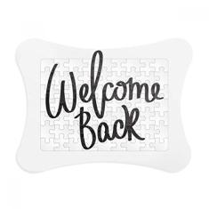 Enfeites de quebra-cabeça com citação de boas-vindas para decoração de imagem