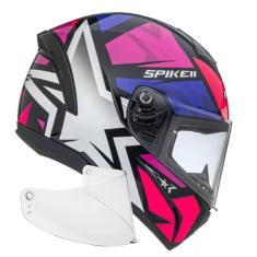 Capacete Feminino Peels Spike Il 1 St Rosa Mais Viseira Cristal